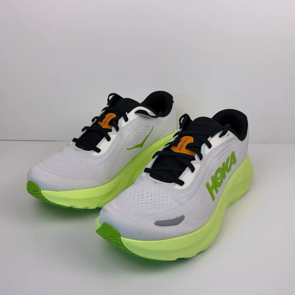 Hoka One One Rincon 5 Running Shoes Men Sz 10D Dark Lime Green 1176630 Sample
